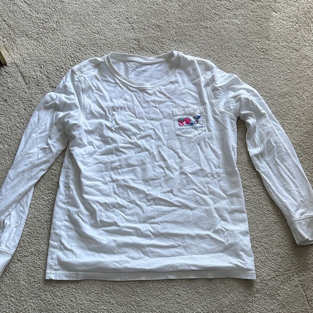 Vineyard Vines White Kids Long Sleeve Tee